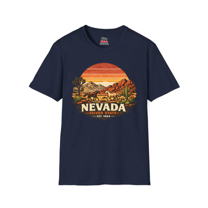 Nevada Desert Sunset Unisex Softstyle T Shirt State Pride Graphic Tee Collections FS03