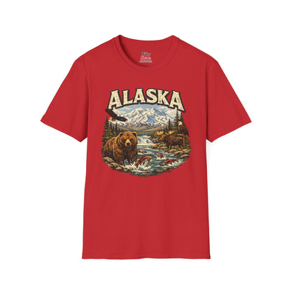 Alaska Wildlife Softstyle T Shirt State Pride Graphic Tee Collections FS03