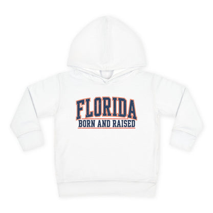Florida Born and Raised Old-School Athletic Unisex Toddler Pullover Fleece Hoodie
