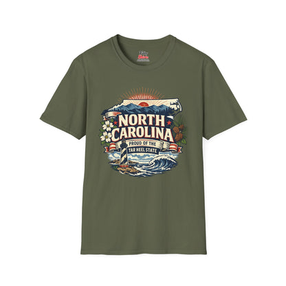 North Carolina State Pride Unisex Softstyle T Shirt State Pride Graphic Tee Collections FS03