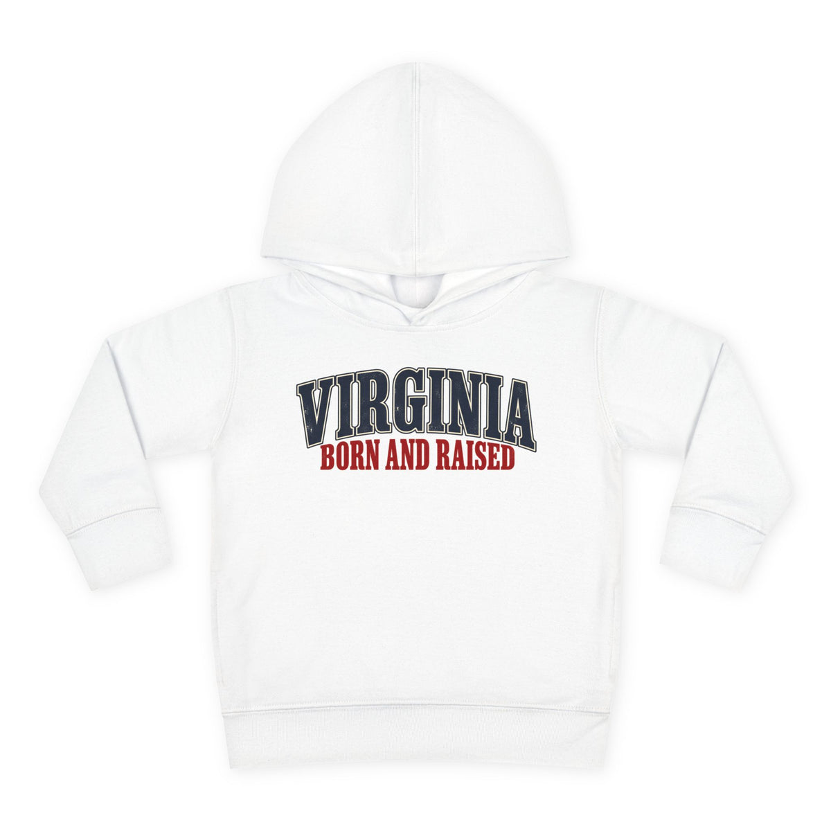 Virginia Born and Raised Southern Heritage Unisex Toddler Pullover Fleece Hoodie