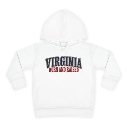 Virginia Born and Raised Southern Heritage Unisex Toddler Pullover Fleece Hoodie