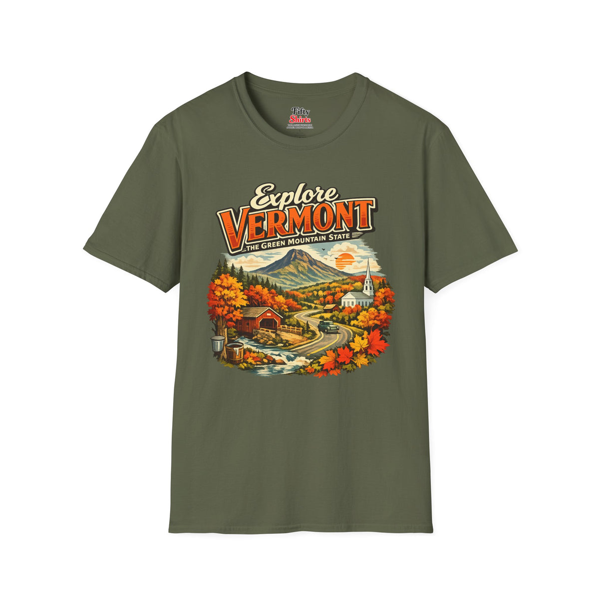Explore Vermont Unisex Softstyle T Shirt State Pride Graphic Tee Collections FS03