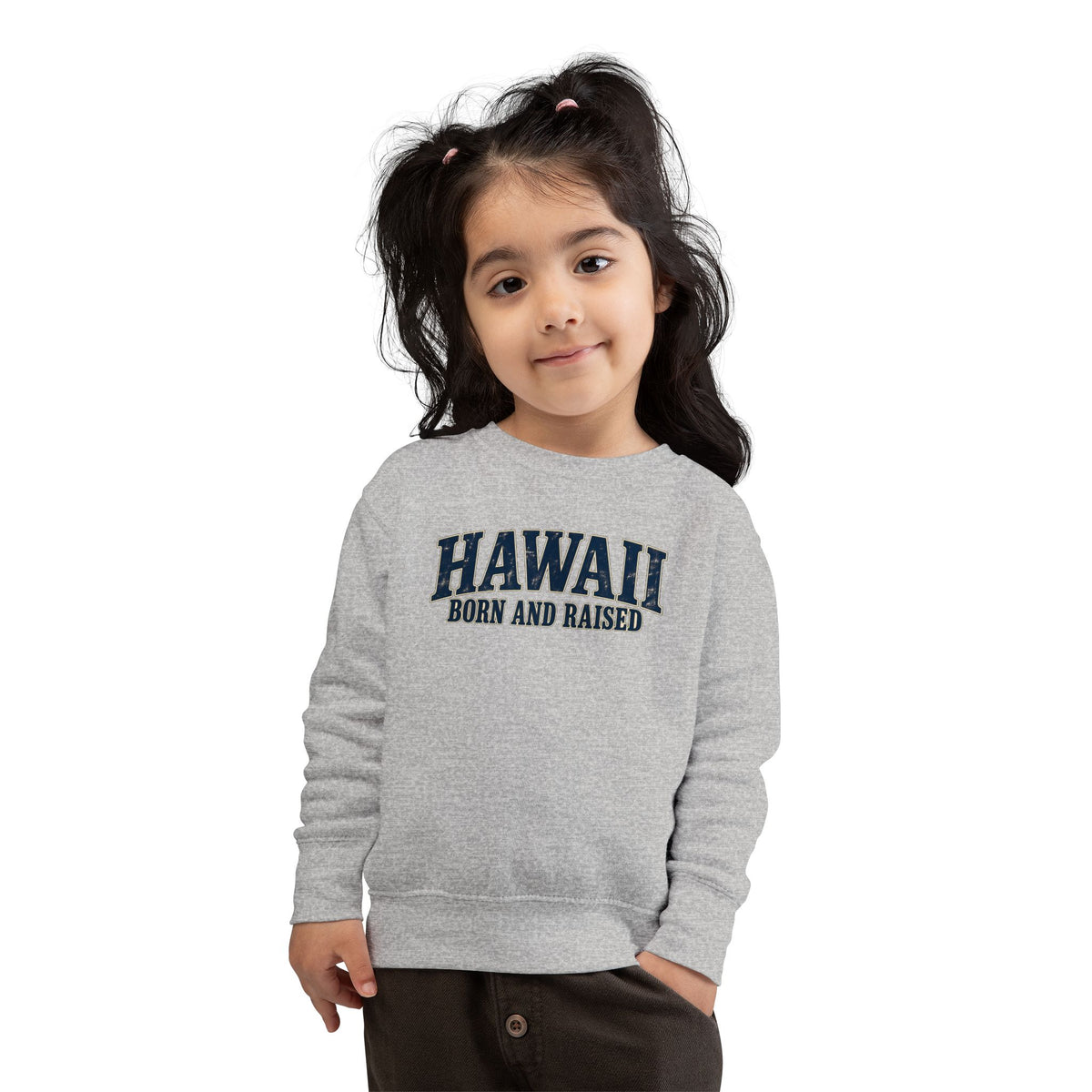 Hawaii Born and Raised Local Pride Unisex Toddler Sweatshirt