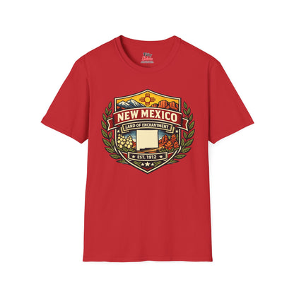 New Mexico Heritage Badge Unisex Softstyle T Shirt State Pride Graphic Tee Collections FS03