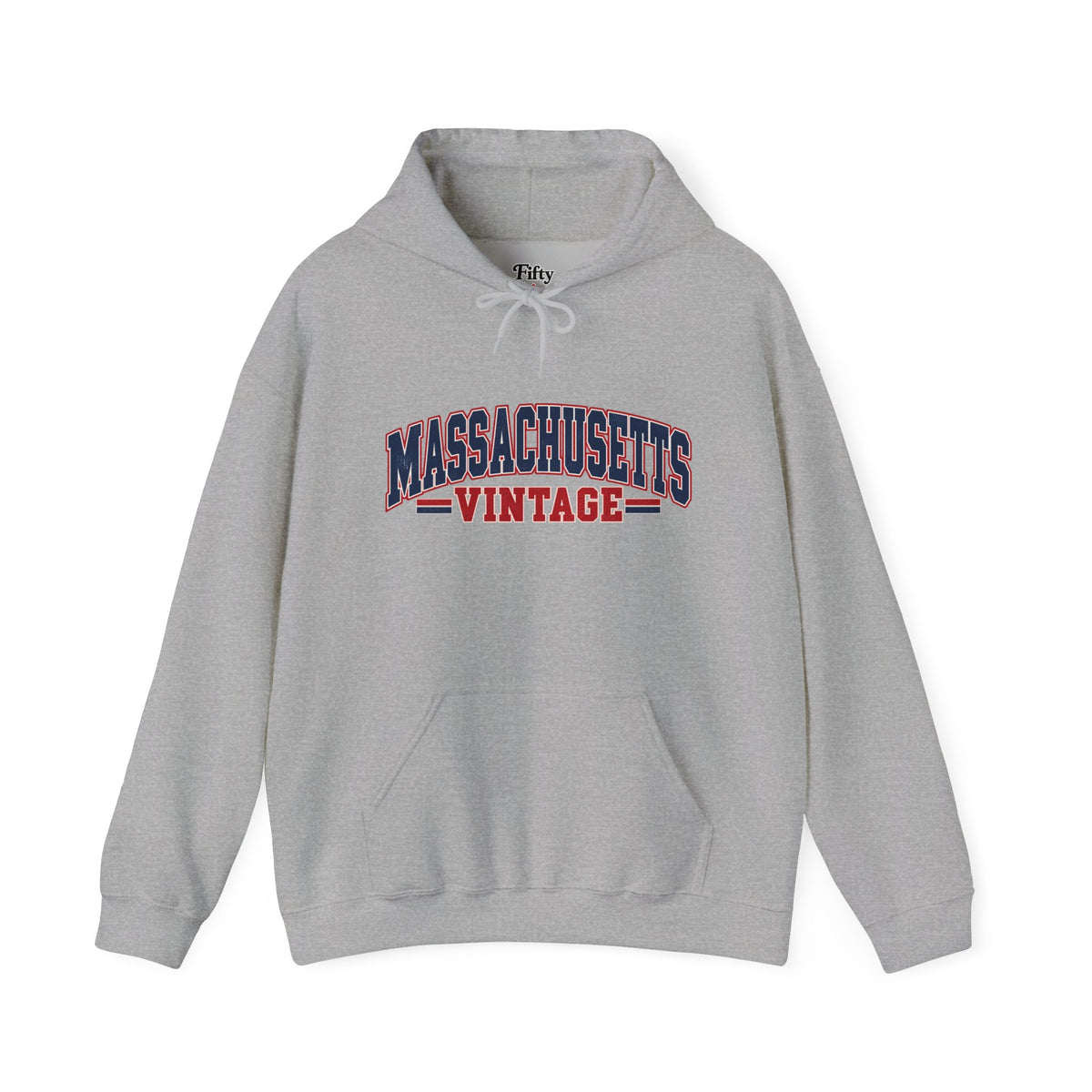 Massachusetts Vintage Unisex Hoodie State Name Graphic