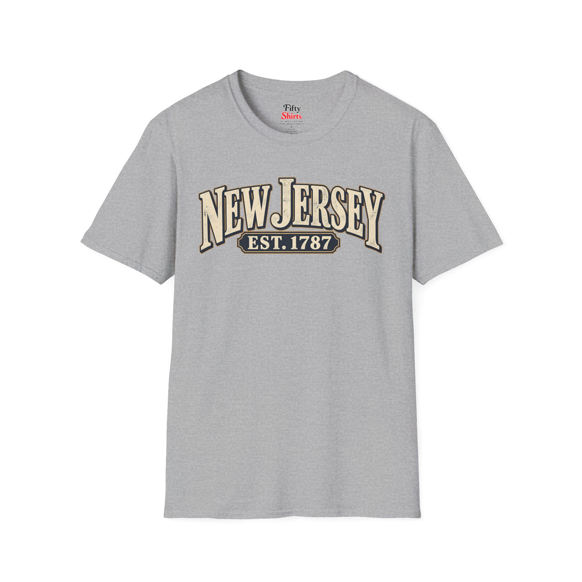 New Jersey Est 1787 Unisex Softstyle T Shirt State Name Graphic Tee