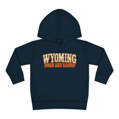 Wyoming Born and Raised Vintage 1970s Western Unisex Toddler Pullover Fleece Hoodie