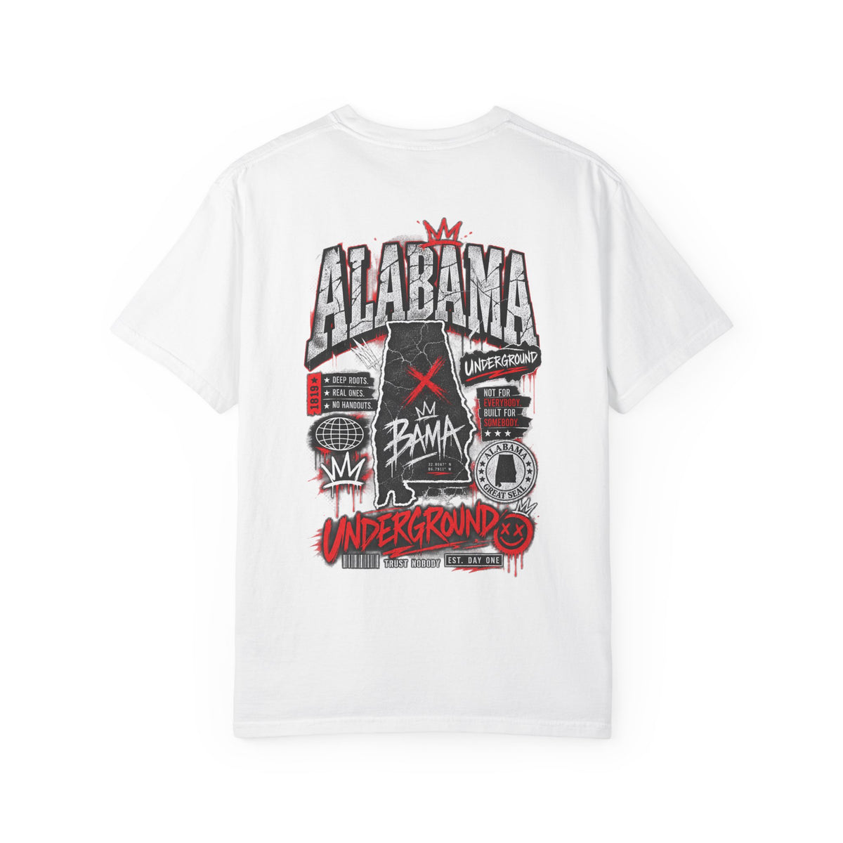 Alabama Underground Unisex Comfort Color 1717 Streetwear Graphic Tee