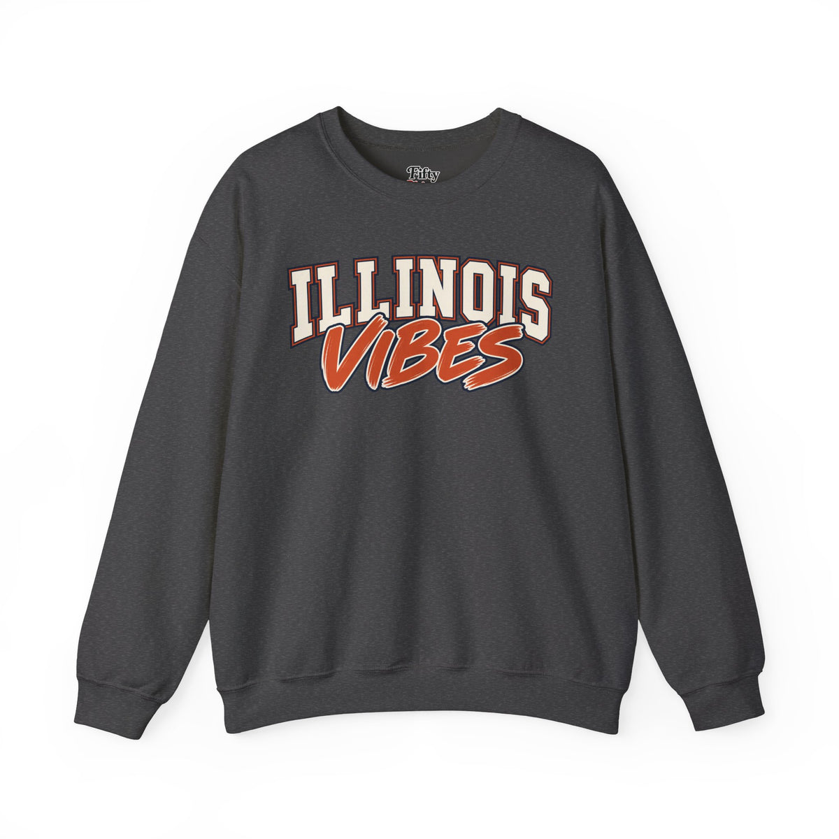 Illinois Vibes Unisex Crewneck Sweatshirt State Name Graphic