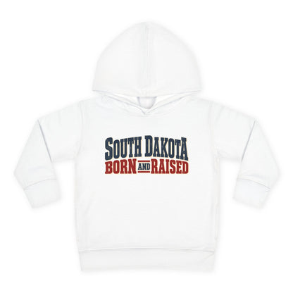 South Dakota Born and Raised Vintage Americana Unisex Toddler Pullover Fleece Hoodie