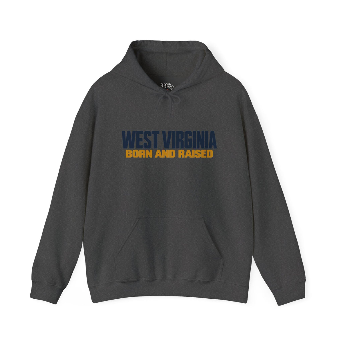 West Virginia Born and Raised Minimal Modern Unisex Hoodie Graphic