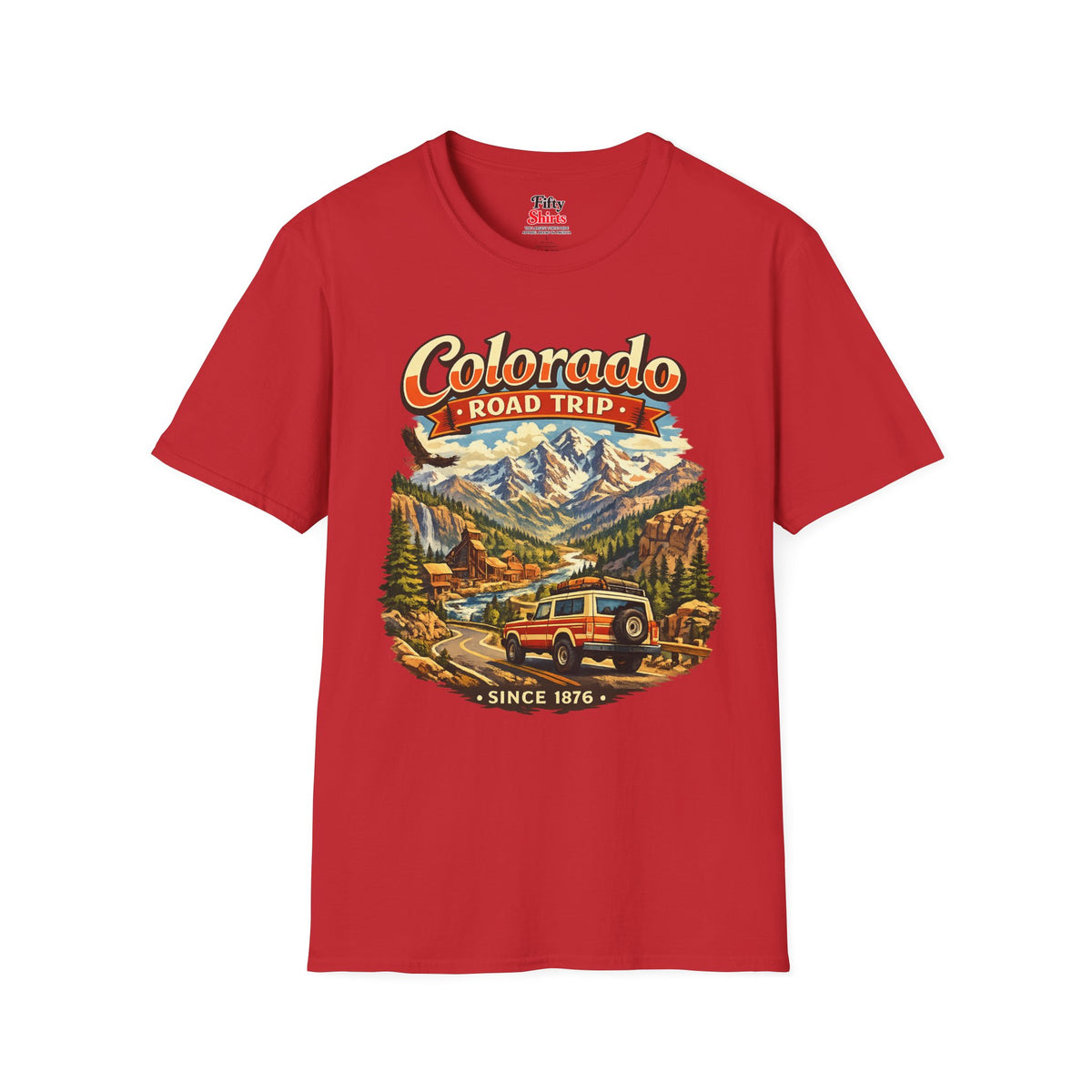 Colorado Road Trip Unisex Softstyle T Shirt State Pride Graphic Tee Collections FS03