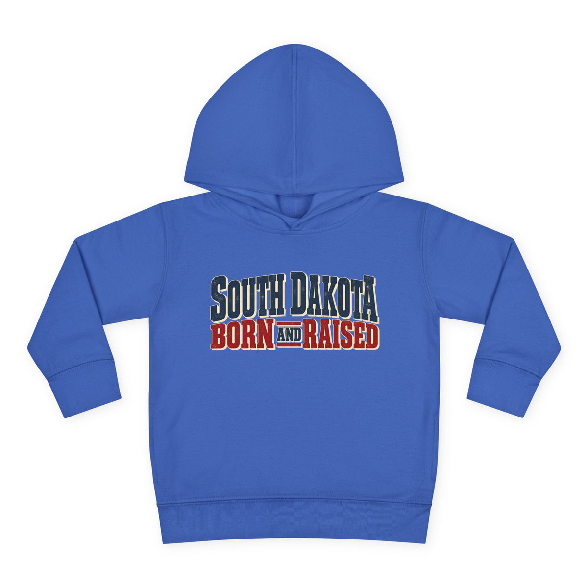 South Dakota Born and Raised Vintage Americana Unisex Toddler Pullover Fleece Hoodie