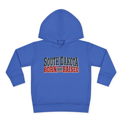 South Dakota Born and Raised Vintage Americana Unisex Toddler Pullover Fleece Hoodie