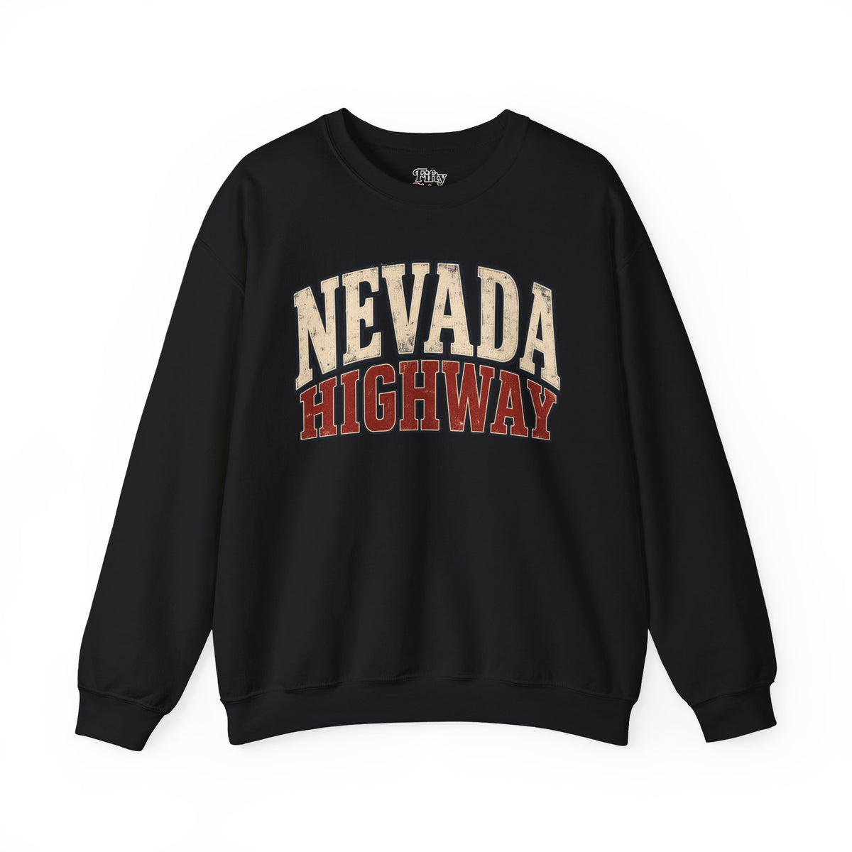 Nevada Highway Unisex Crewneck Sweatshirt State Name Graphic