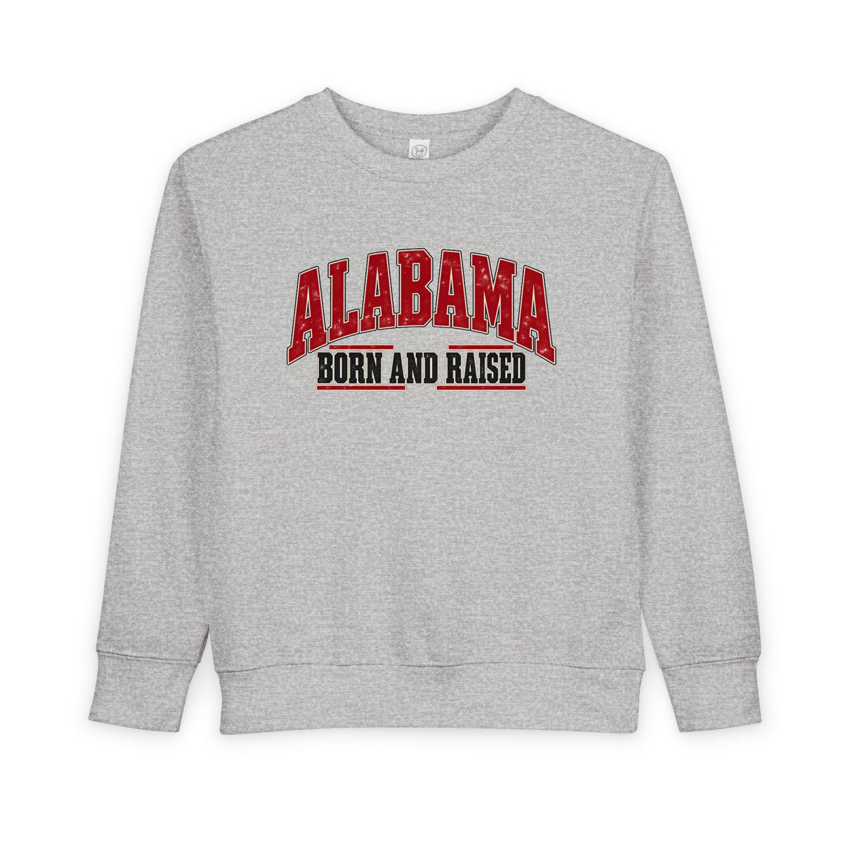 Alabama Born and Raised Bold Southern Americana Unisex Toddler Sweatshirt