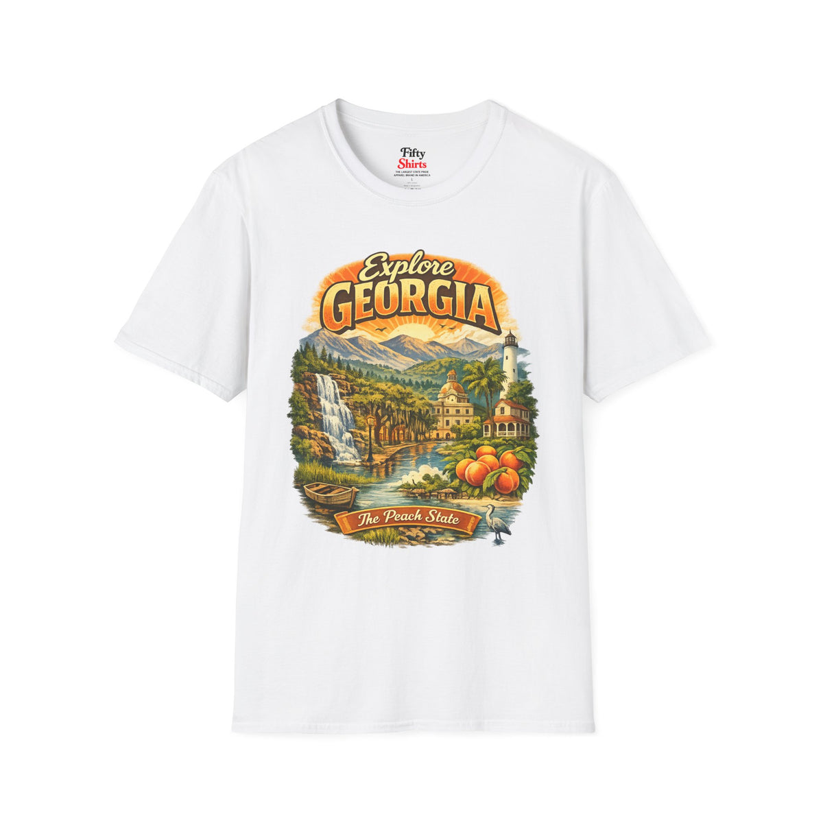 Explore Georgia Unisex Softstyle T Shirt State Pride Graphic Tee Collections FS03