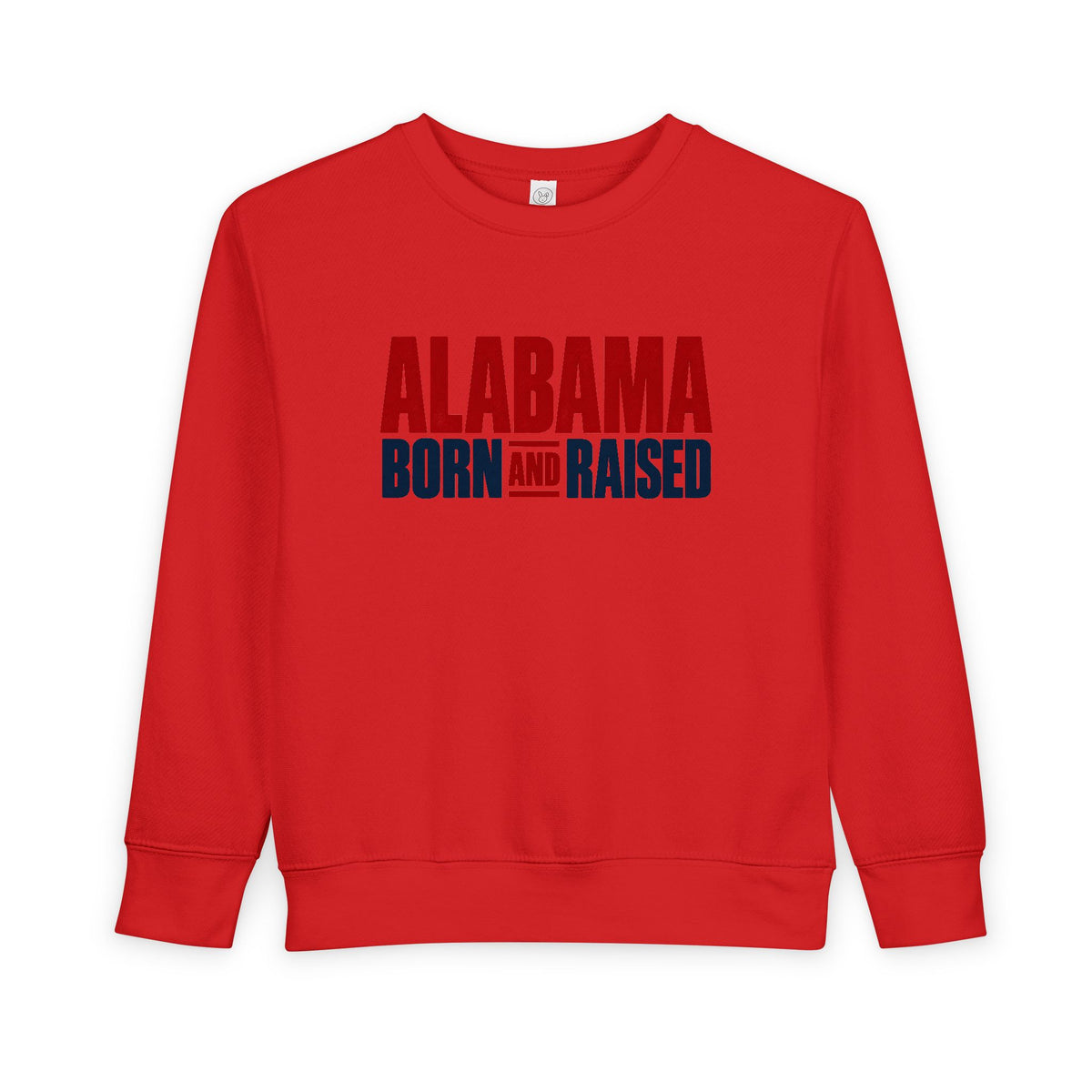 Alabama Born and Raised Minimal Heritage Unisex Toddler Sweatshirt