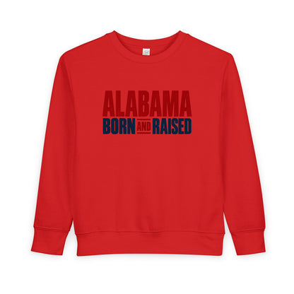 Alabama Born and Raised Minimal Heritage Unisex Toddler Sweatshirt