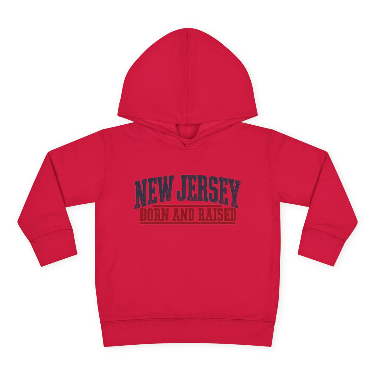 New Jersey Born and Raised Vintage Americana Unisex Toddler Pullover Fleece Hoodie