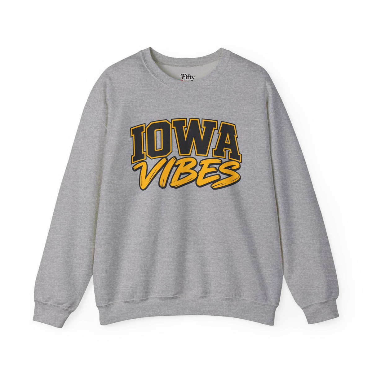 Iowa Vibes Unisex Crewneck Sweatshirt State Name Graphic