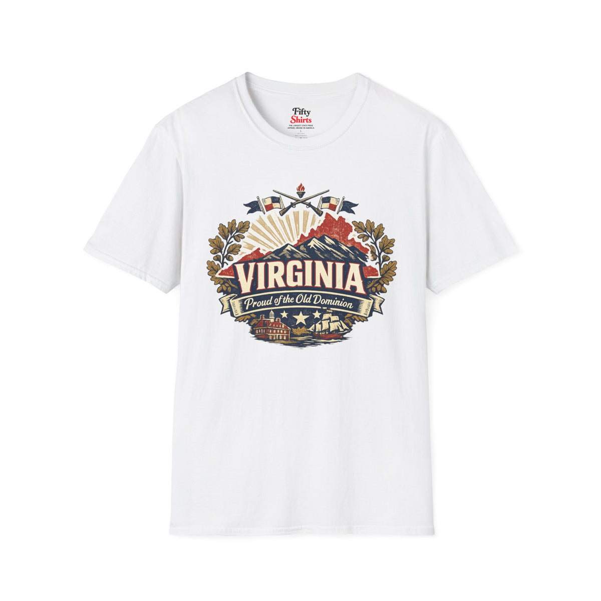 Virginia State Pride Unisex Softstyle T Shirt State Pride Graphic Tee Collections FS03