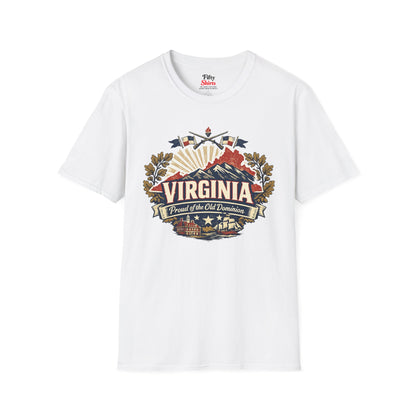 Virginia State Pride Unisex Softstyle T Shirt State Pride Graphic Tee Collections FS03