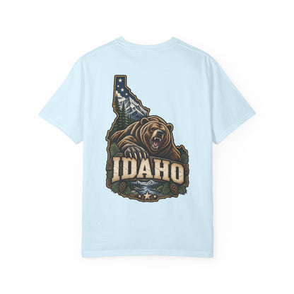 Idaho Bear Emblem Unisex Comfort Color 1717 Streetwear Graphic Tee