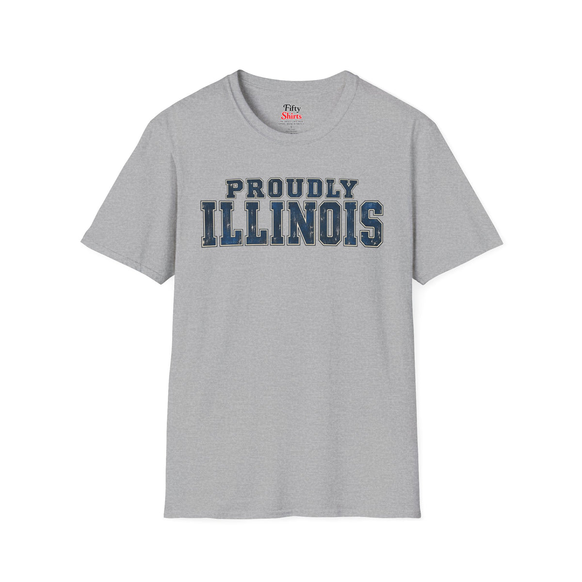 Proudly Illinois Unisex Softstyle T Shirt State Name Graphic Tee