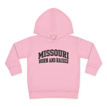 Missouri Born and Raised Collegiate Unisex Toddler Pullover Fleece Hoodie