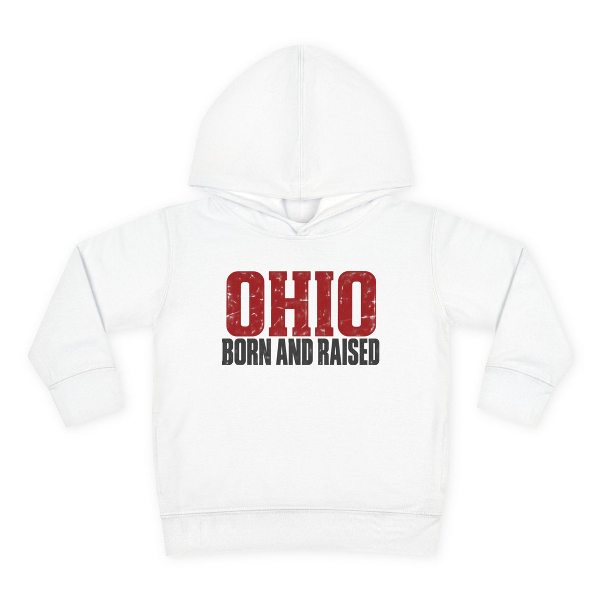 Ohio Born and Raised Minimal Heritage Unisex Toddler Pullover Fleece Hoodie