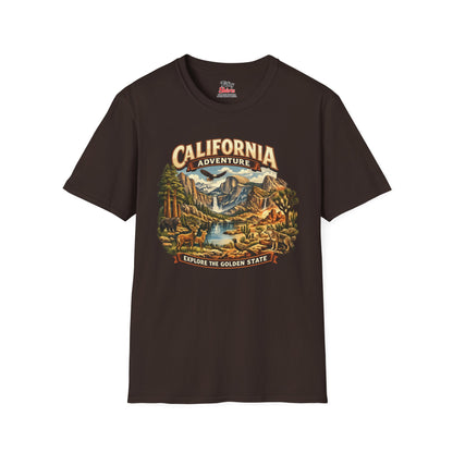 California adventure in Yosemite Unisex Softstyle T Shirt State Pride Graphic Tee Collections FS03