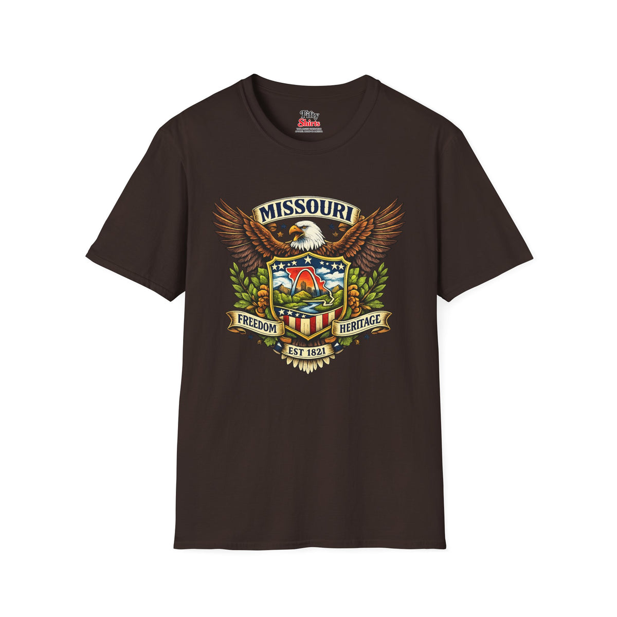 Missouri Americana Eagle Unisex Softstyle T Shirt State Pride Graphic Tee Collections FS03