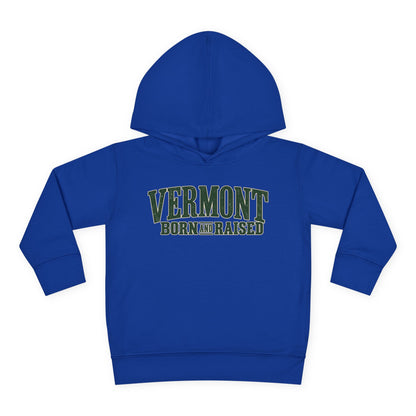 Vermont Born and Raised Premium Vermont Heritage Unisex Toddler Pullover Fleece Hoodie