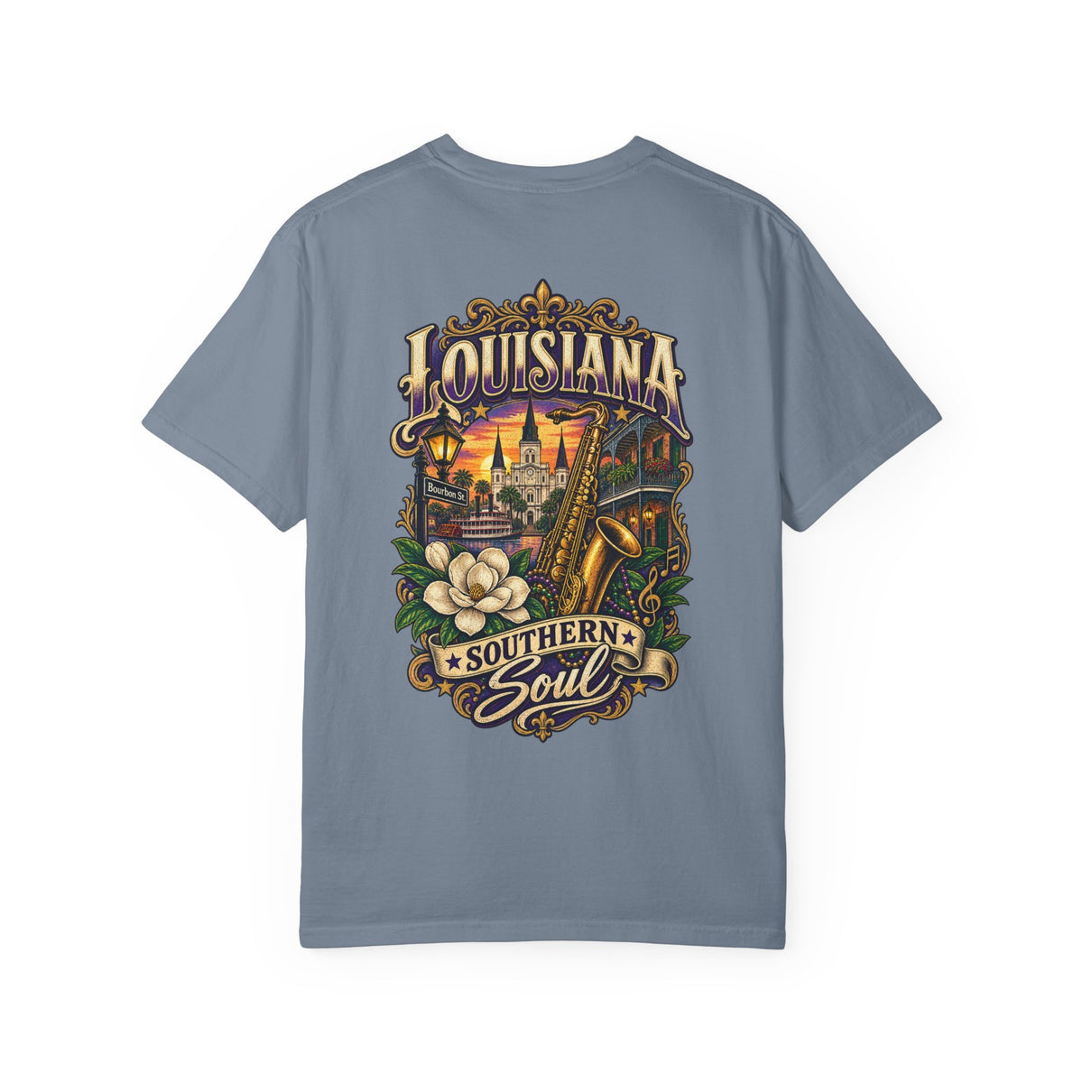 Louisiana Southern Soul Unisex Comfort Color 1717 Streetwear Graphic Tee