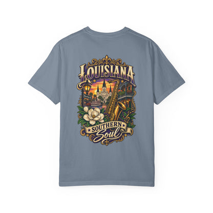 Louisiana Southern Soul Unisex Comfort Color 1717 Streetwear Graphic Tee