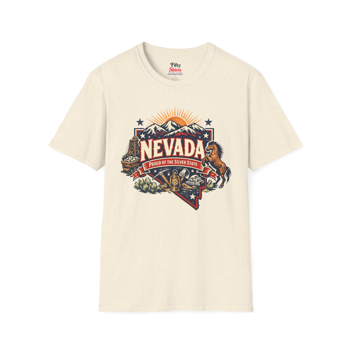 Nevada State Pride Unisex Softstyle T Shirt State Pride Graphic Tee Collections FS03