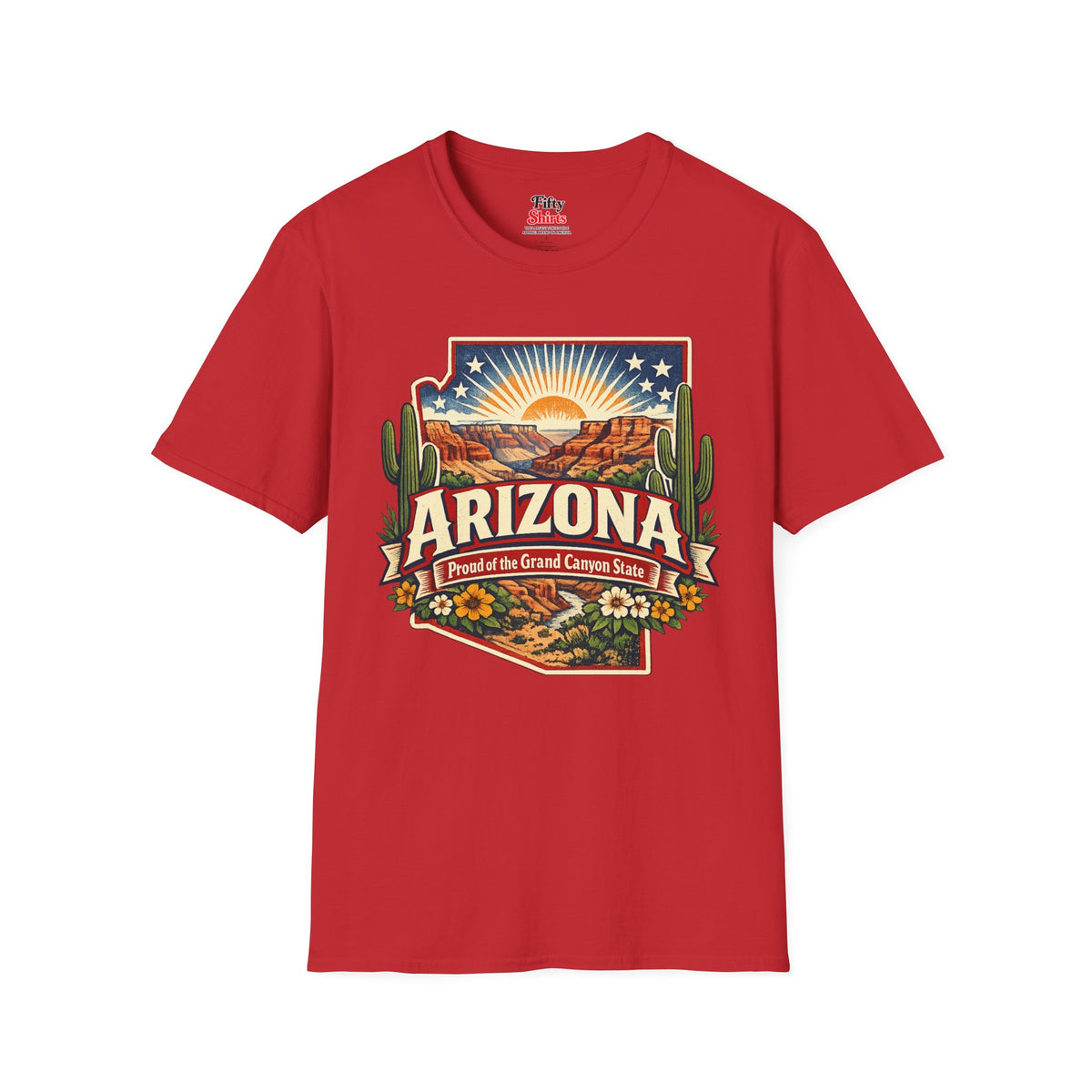 Arizona State Pride Unisex Softstyle T Shirt State Pride Graphic Tee Collections FS03