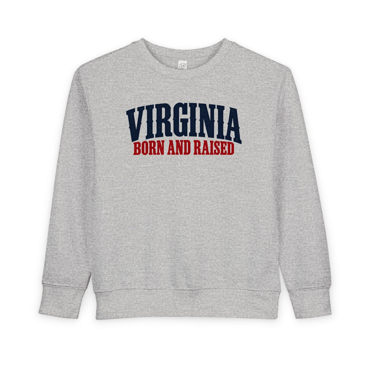 Virginia Born and Raised Premium Heritage Unisex Toddler Sweatshirt