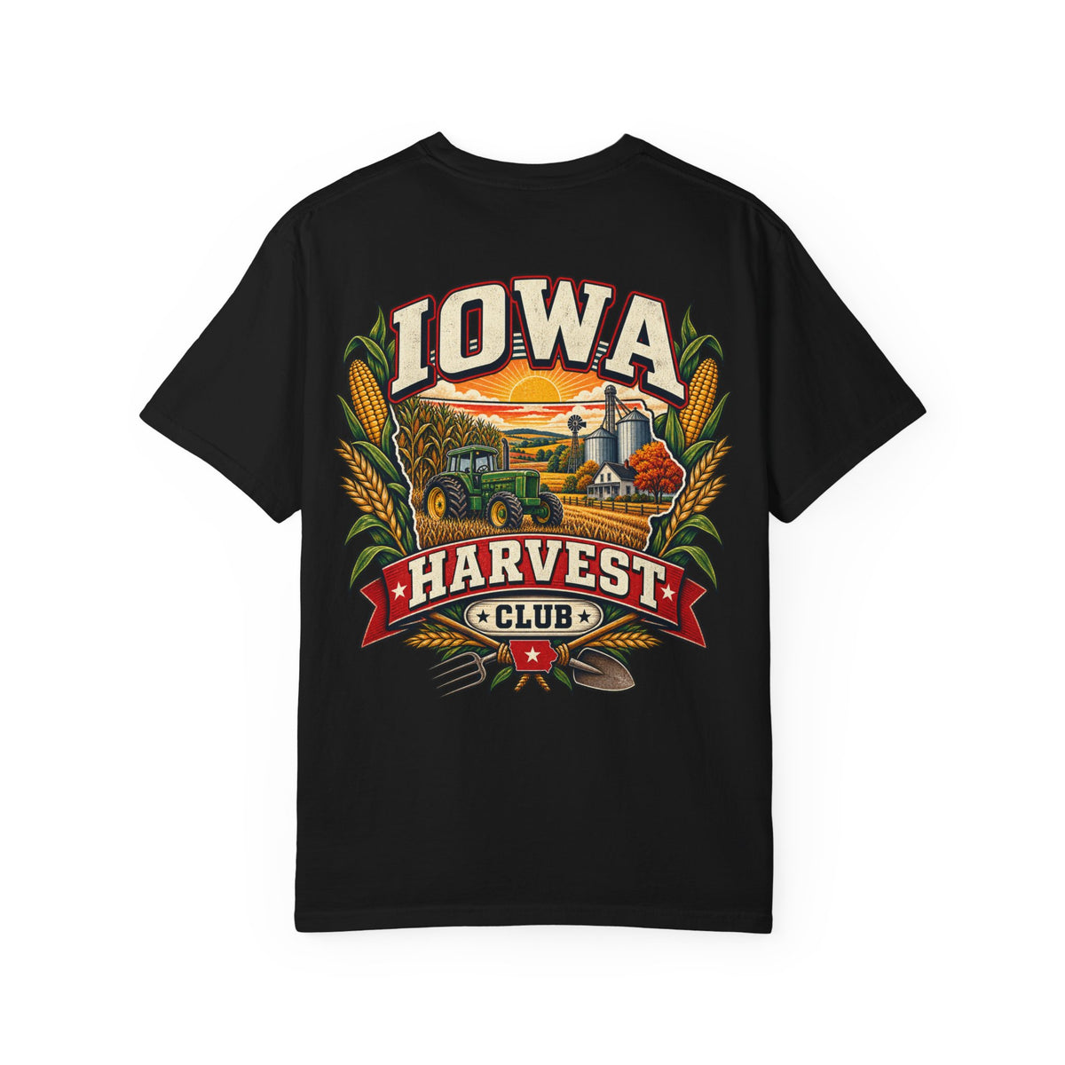 Iowa Harvest Club Unisex Comfort Color 1717 Streetwear Graphic Tee