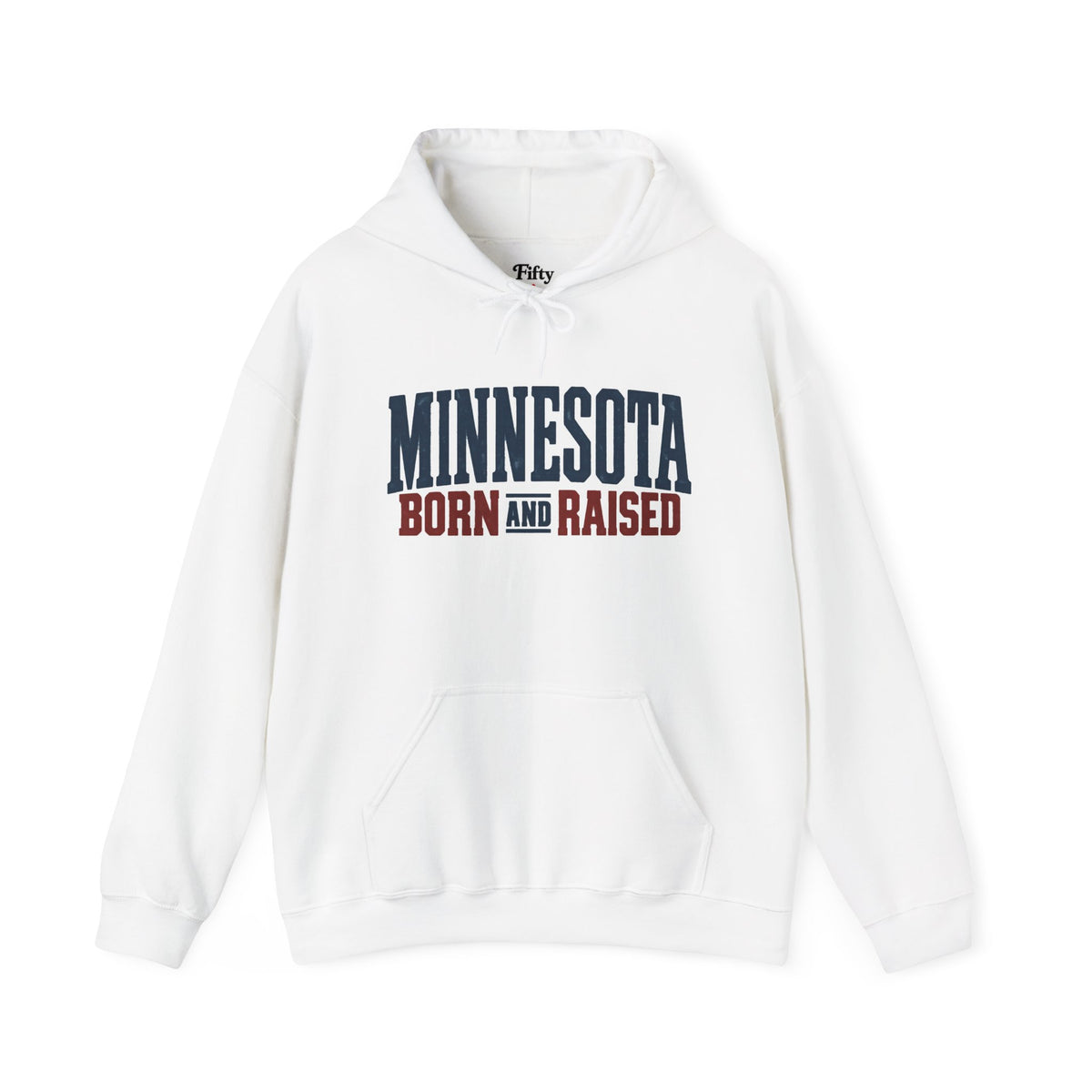 Minnesota Born and Raised Rustic Americana Unisex Hoodie Graphic