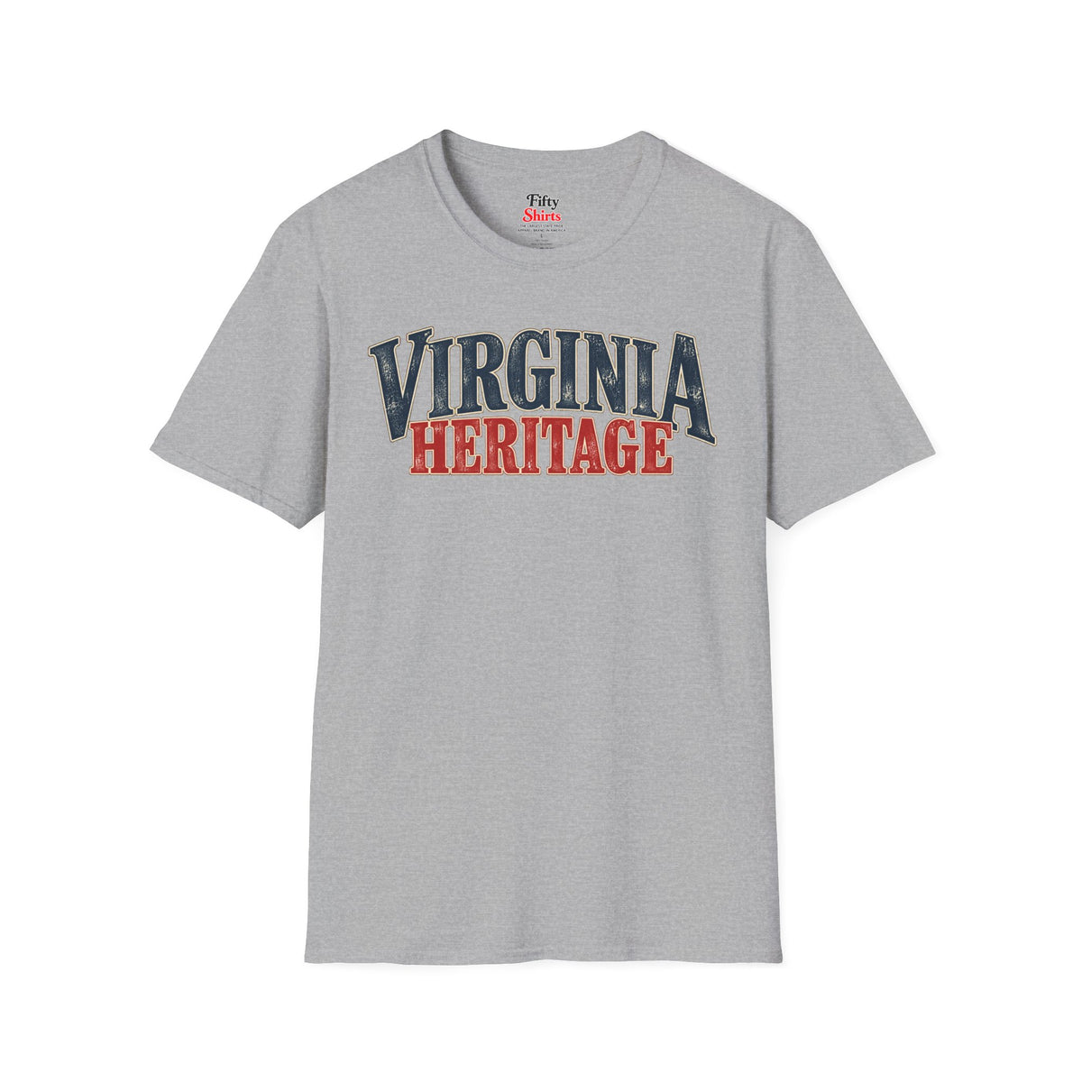 Virginia Heritage Unisex Softstyle T Shirt State Name Graphic Tee