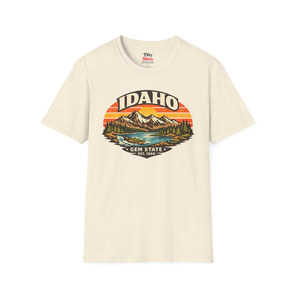 Idaho Mountain Sunset Unisex Softstyle T Shirt State Pride Graphic Tee Collections FS03