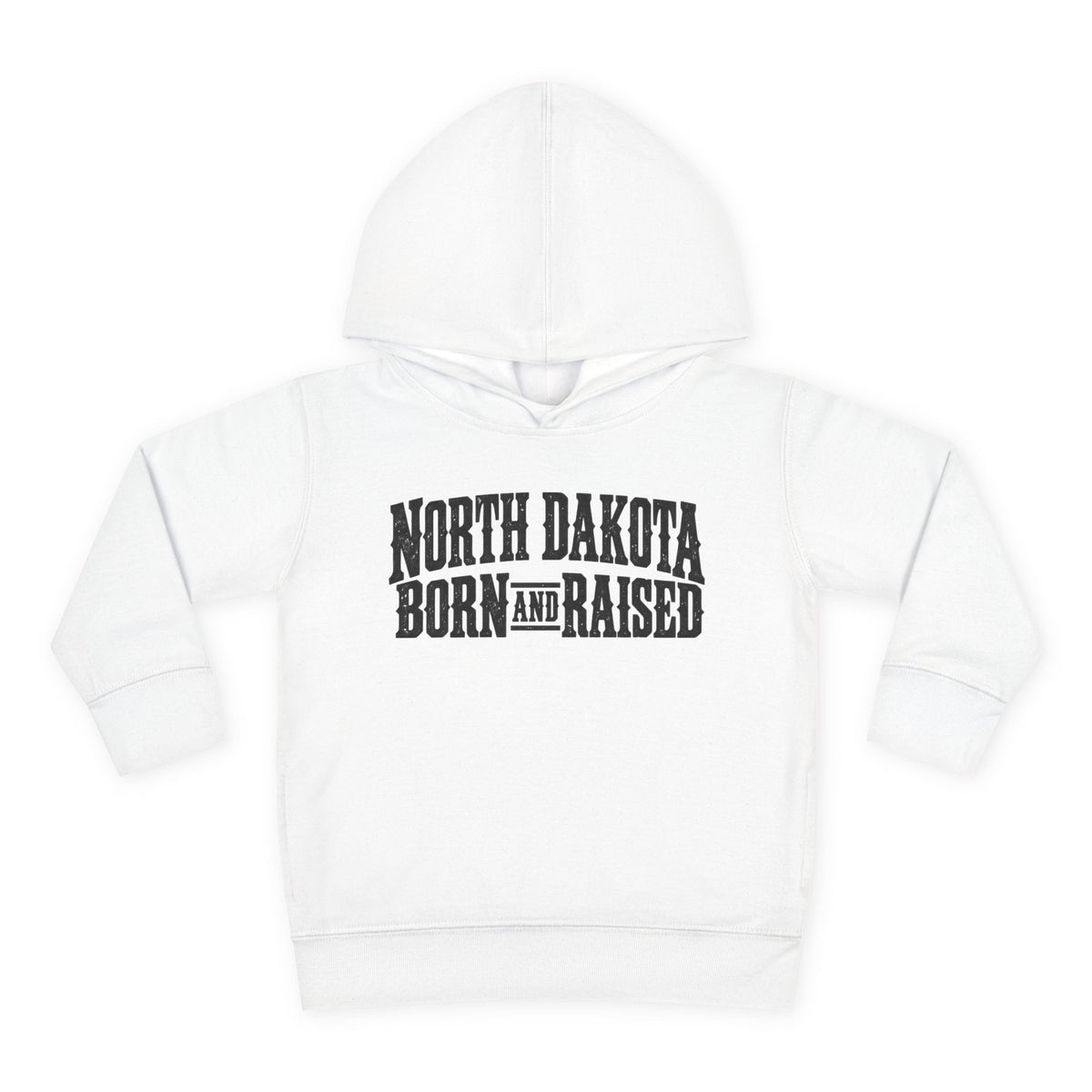 North Dakota Born and Raised Rugged Prairie Heritage Unisex Toddler Pullover Fleece Hoodie