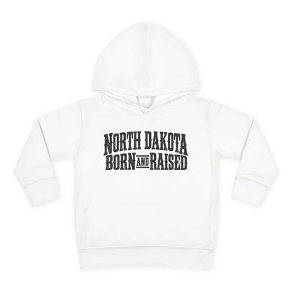 North Dakota Born and Raised Rugged Prairie Heritage Unisex Toddler Pullover Fleece Hoodie