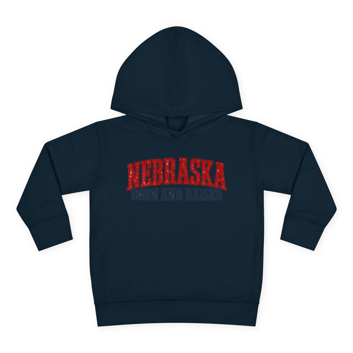 Nebraska Born and Raised Great Plains Heritage Unisex Toddler Pullover Fleece Hoodie