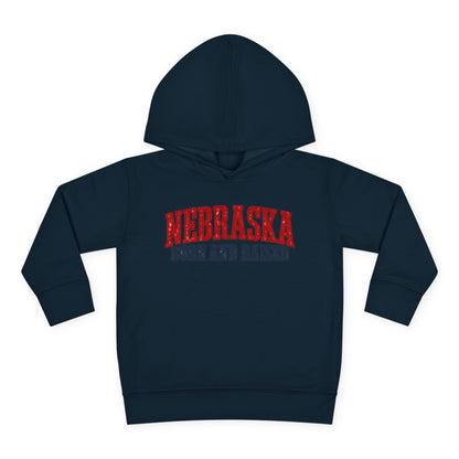 Nebraska Born and Raised Great Plains Heritage Unisex Toddler Pullover Fleece Hoodie