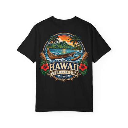 Hawaii Outrigger Club Unisex Comfort Color 1717 Streetwear Graphic Tee