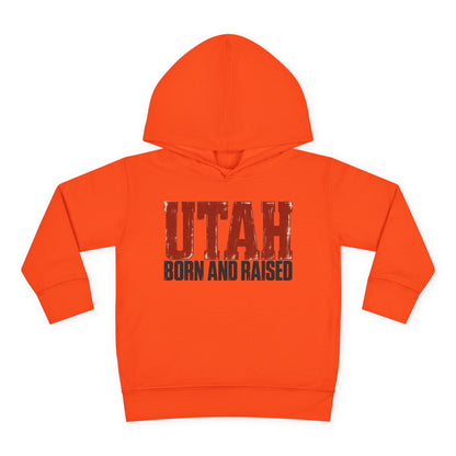 Utah Born and Raised Modern Western Streetwear Unisex Toddler Pullover Fleece Hoodie